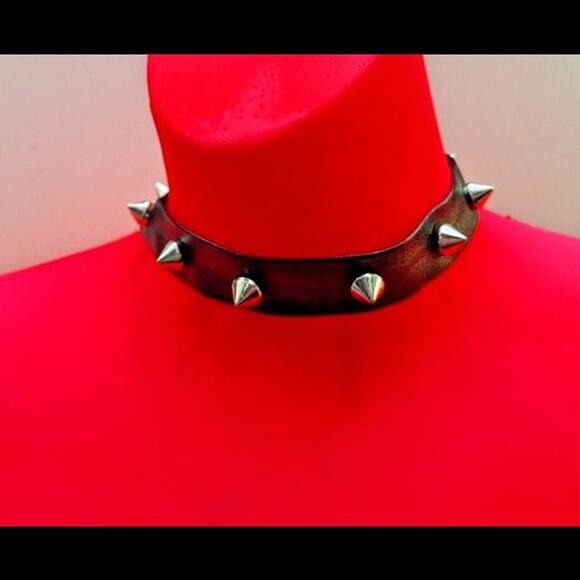 8 Chokers Necklaces Spiked Collars Gothic Punk Jewelry ! - Picture 9 of 13
